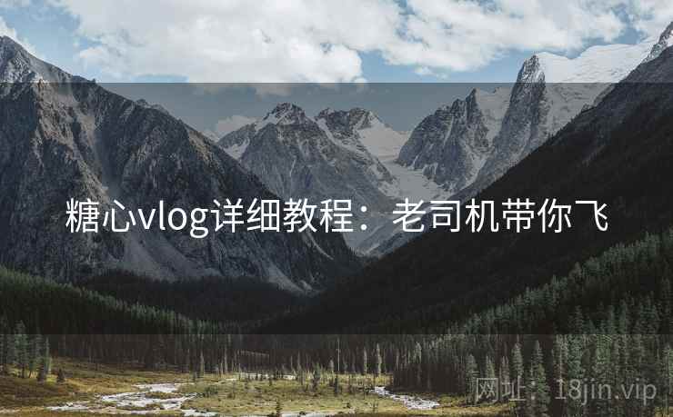 糖心vlog详细教程：老司机带你飞